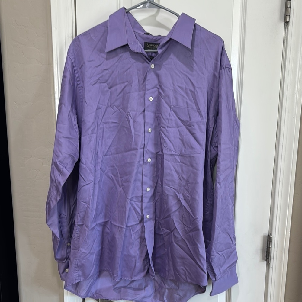 Arrow Purple Dress Shirt Long-Sleeve Classic / A11